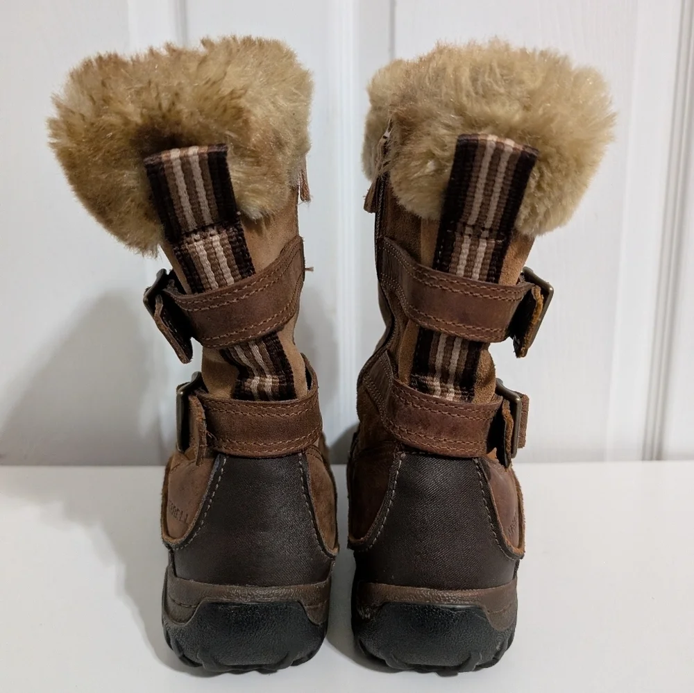 Merrell Women's Decora Chant Brown Sugar Leather Zip Waterproof Boots Size 8